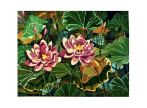 Water Lilies Size: 18’ X 24’  28’ X 34 matted by Antonio Del Moral 
